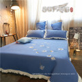 Gold Sufang bestes Verkauf Gänseblümchen blaues Logo Wohnzimmer Bettdecke Set 300TC Quilts Bettwäsche Set